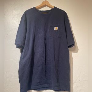 Carhartt Men's Workwear Pocket T-shirt - Navy Large Tall